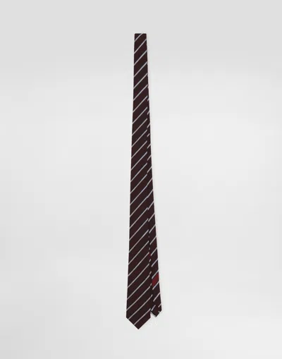 Dolce & Gabbana Micro-design Jacquard Martini Tie In Multicolor