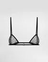 Dolce & Gabbana Micro Lace Bra In Black