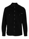 Dolce & Gabbana Micro Rib Velvet Shirt Shirts Black In Black