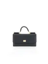 Dolce & Gabbana Textured Calfskin Mini Bag With Gold-tone Hardware In Black