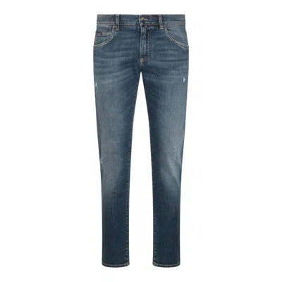 Dolce & Gabbana Blue Cotton Denim Jeans In Light Blue