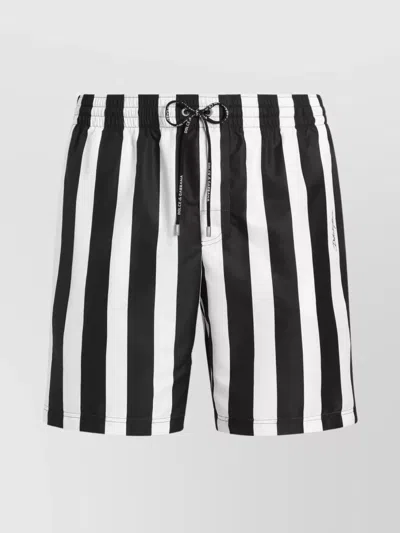 Dolce & Gabbana Mid Boxer Swim Shorts Pocket In Black