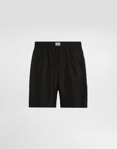 Dolce & Gabbana Mid-length Swim Trunks With Tag In Black