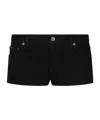 Dolce & Gabbana Low-rise Denim Shorts In Black