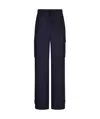 Dolce & Gabbana Mid-rise Linen Cargo Trousers In Black