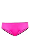 Dolce & Gabbana Contrasting Scalloped-trim Hipster Briefs In Pink