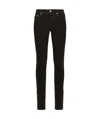 Dolce & Gabbana Black Skinny Denim Cotton Stretch Trouser Jeans In Black