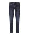 Dolce & Gabbana Classic Jeans With Dg Embroidery In Black
