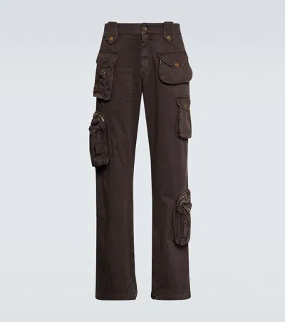 Dolce & Gabbana Mid-rise Straight Cargo Pants In Brown