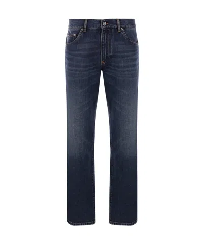 Dolce & Gabbana Mid-rise Straight-leg Jeans In Black