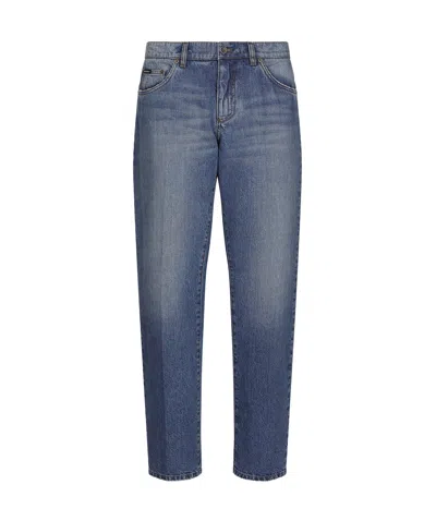 Dolce & Gabbana Mid-rise Straight-leg Jeans In Blue