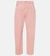 Dolce & Gabbana Mid-rise Straight Leg Jeans In Pink