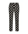 Dolce & Gabbana Polka Dot Casual Pants In Black