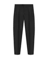 Dolce & Gabbana Canvas Pant With Back Pockets And Front Pleats In Black