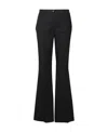 Dolce & Gabbana Mid-rise Twill Flared Trousers In Black