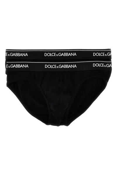Dolce & Gabbana 'midi Brief' 2-pack Briefs In Black
