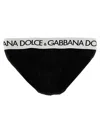 Dolce & Gabbana Black Midi Stretch Cotton Brief