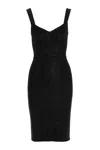 Dolce & Gabbana Fitted Dress With Textured Panels In Black