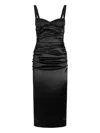Dolce & Gabbana Silk Blend Dress Spaghetti Straps In Black