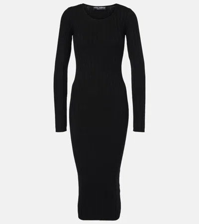 Dolce & Gabbana Midi Dress In Black