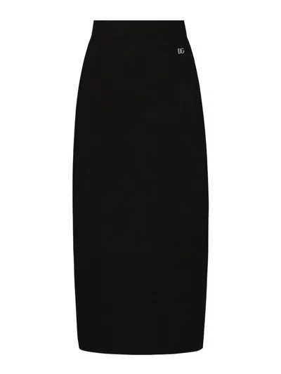 DOLCE & GABBANA VESTIDO MIDI - NEGRO