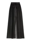Dolce & Gabbana Black Silk Chiffon Maxi Skirt In Black