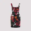 Dolce & Gabbana Floral-print Woven Mini Dress In Multi