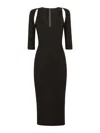 Dolce & Gabbana Cut-out Midi Dress In Negro