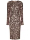 Dolce & Gabbana Midi Dress In Brown