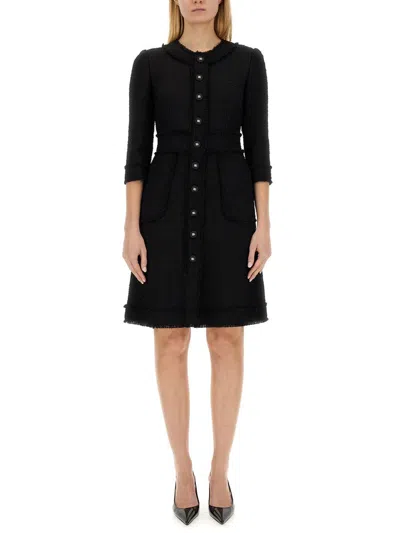 Dolce & Gabbana Midi Dress Rachel In Black