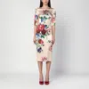 Dolce & Gabbana Women Satin Dress With Iconic Floral Print In Multicolor
