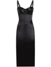 Dolce & Gabbana Midi Dress With Insert Design In Black
