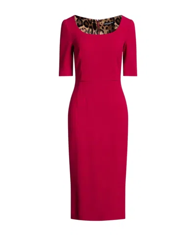 Dolce & Gabbana Midi Dresses In Magenta