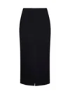 Dolce & Gabbana Midi Flared Jersey Skirt In Black