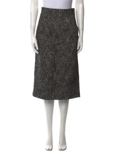 Pre-owned Dolce & Gabbana Midi Length Skirt In Black