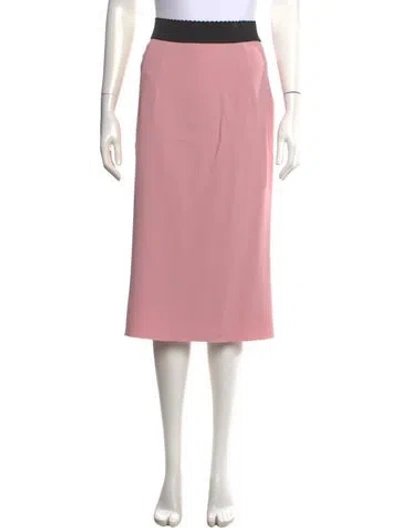 Pre-owned Dolce & Gabbana Midi Length Skirt In Pink