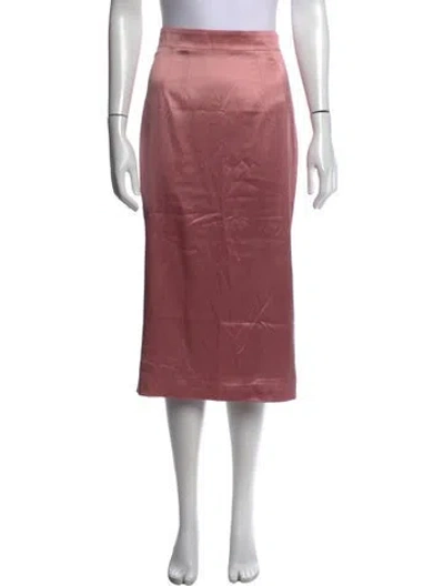 Pre-owned Dolce & Gabbana Midi Length Skirt In Red
