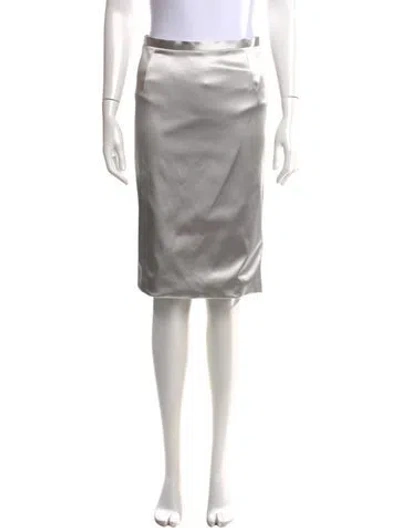 Pre-owned Dolce & Gabbana Midi Length Skirt W/ Tags In Silver