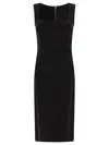 Dolce & Gabbana Milan Stitch Stretch Jersey Sheath Dress In Black