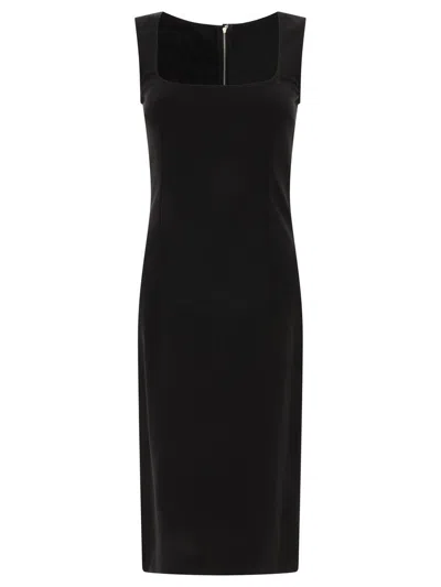 Dolce & Gabbana Milano Stitch Dress In Black