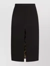 Dolce & Gabbana Midi Pencil Skirt Back Slit In Black