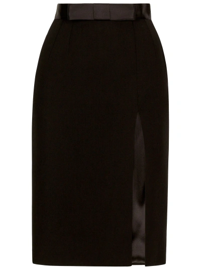 Dolce & Gabbana Midi Pencil Skirt In Black