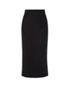 Dolce & Gabbana Pencil Jersey Midi Skirt In Black