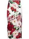Dolce & Gabbana High-waisted Pencil Skirt Floral Pattern