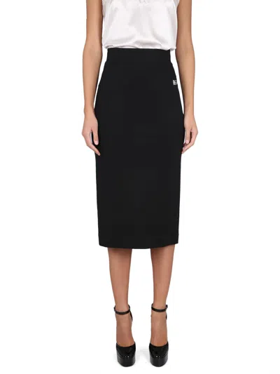 Dolce & Gabbana Midi Skirt In Black