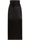 Dolce & Gabbana Central Split-hem Wool Midi Pencil Skirt In Black  