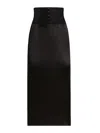 Dolce & Gabbana Central Split-hem Wool Midi Pencil Skirt In Black