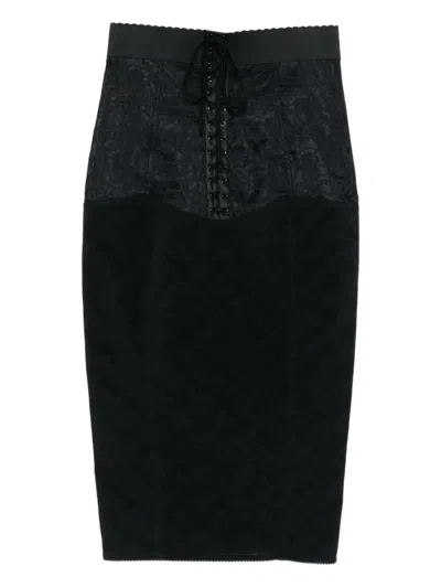 Dolce & Gabbana Midi Skirt In Black