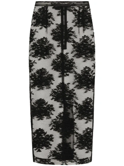 Dolce & Gabbana Midi Skirt In Black  