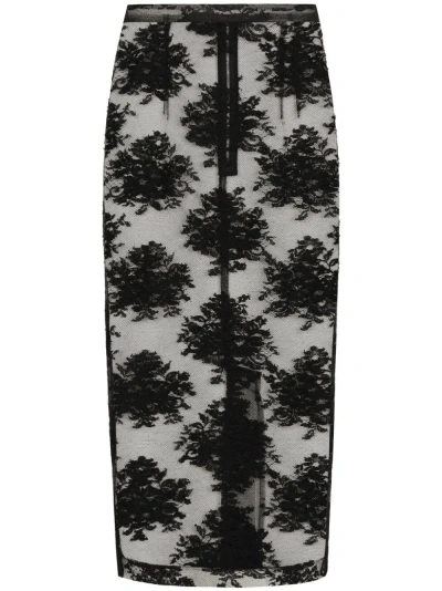 Dolce & Gabbana Midi Skirt In Black